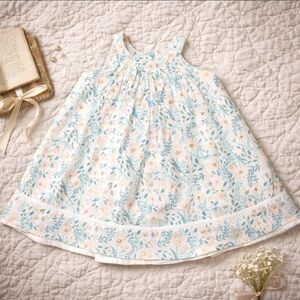 The Prairie Rachel Ashwell Girls Dress 3T Gold Foil Floral Cottagecore Prairie